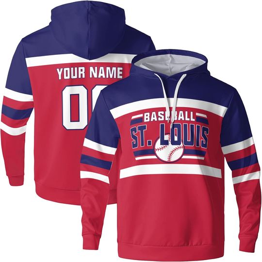 Discover St.Louis Hoodies for Men Personalized Customized Any Name and Number Sweatshirt Gifts for men