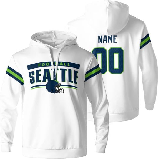 Discover Seattle Hoodies Customized Personalized Apparel Any Name&Number Gifts for Dad Men Kids Fans