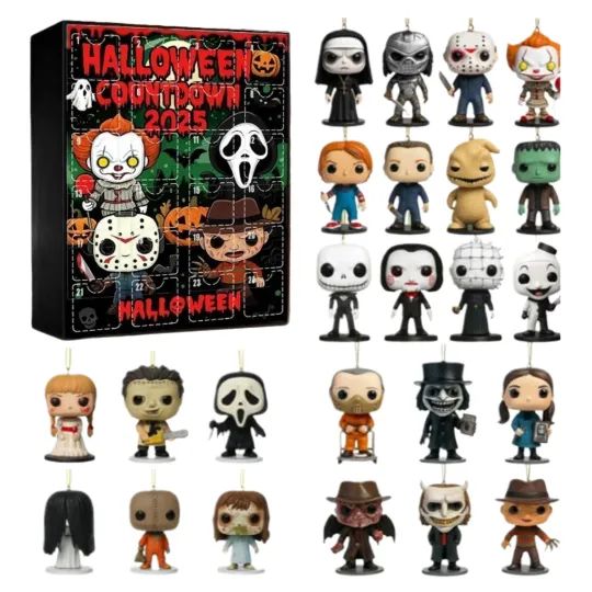 Discover 2025 Halloween Advent Calendar, Contains 24 Gifts Horror Movie Figures Kids Gift