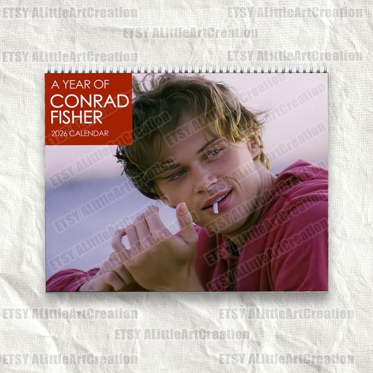 A Year Of Conrad Fisher Calendar 2026 | The Summer Turned Pretty Wall Calendar | Christopher Briney Fan Gift | New Year Room Decor