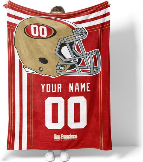 Discover Blanket Gifts for Men Women Boy Throw Blanket Custom Name and Number