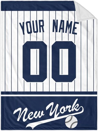 Discover New York Blanket Throw Blanket Custom Any Name and Any Number Gifts for Men Women Baby