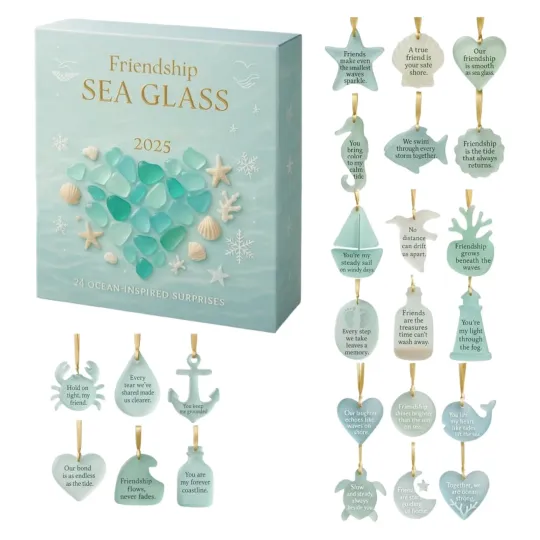 Discover Friendship Sea Glass Advent Calendar 2025, 2D Acrylic Party Favor For Friends