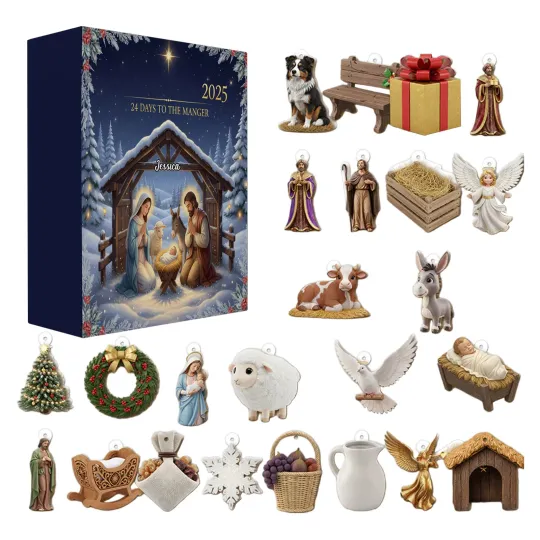 Discover 2025 Nativity Advent Calendar, Christmas Countdown Ornament Acrylic Blind Box