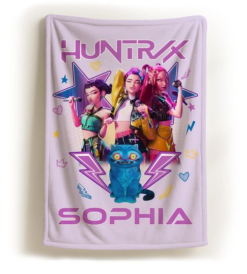 Discover Personalized Korean Pop Demon Hunter Blanket – Unique Gift Huntrix Blanket