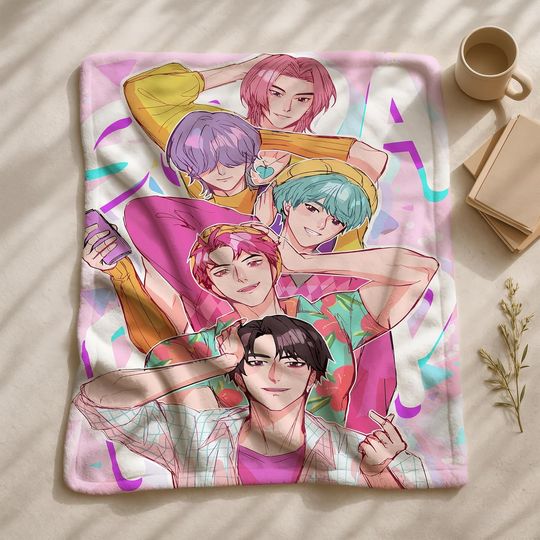 Discover Korean Pop Demon Hunter Blanket – Huntrix Design Soft Fleece/Minky/Sherpa Throw, Cozy Anime Gamer Blanket, Unique Gift Huntrix Blanket & Gaming Fans, Couch and Bed Decor