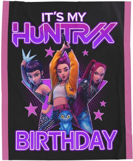 Discover Korean Pop Huntrix Demon Hunter Blanket - Soft Fleece/Sherpa Throw, Cozy Anime & Gaming Fan Gift for Girls, Couch/Bed Decor