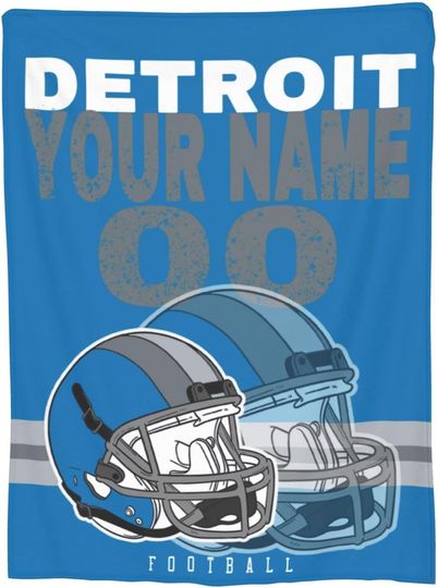 Discover Custom Blanket Personalized Gifts for Men and Women Fans Add Name and Number Throw Blankets in