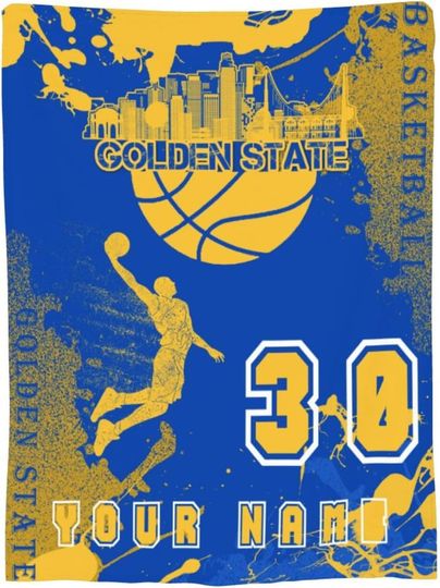 Discover Custom Blanket Personalized Throw Blanket Customized Fleece Blanket with Name Numbers Kids Fans Gifts