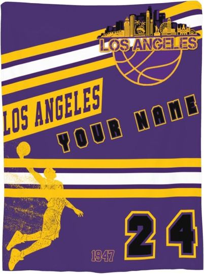 Discover Custom Blanket Personalized Throw Blanket Customized Fleece Blanket with Name Numbers Fans Gifts Kids Mens