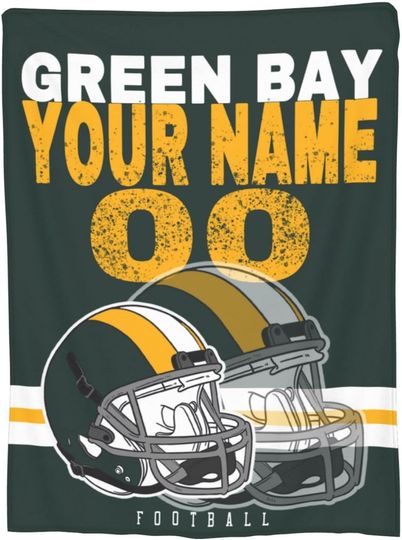 Discover Custom Blanket Personalized Gifts for Men and Women Fans Add Name and Number Throw Blankets