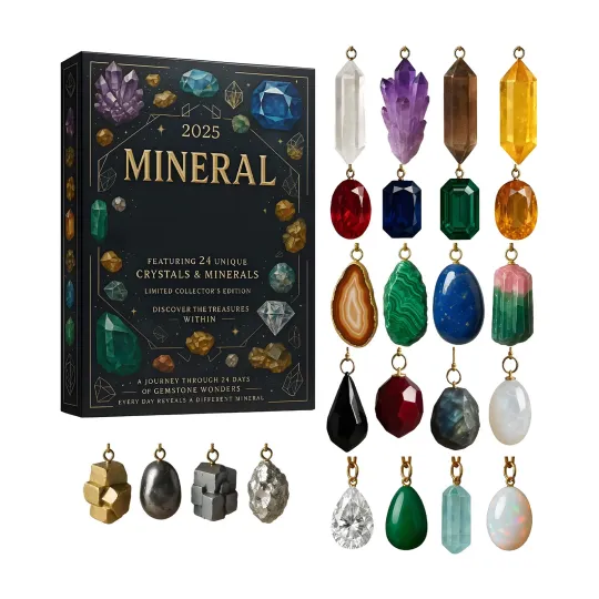 Discover Mineral Calendar Winter Holiday 2D Scene Props Mineral Shape Pendant Countdown