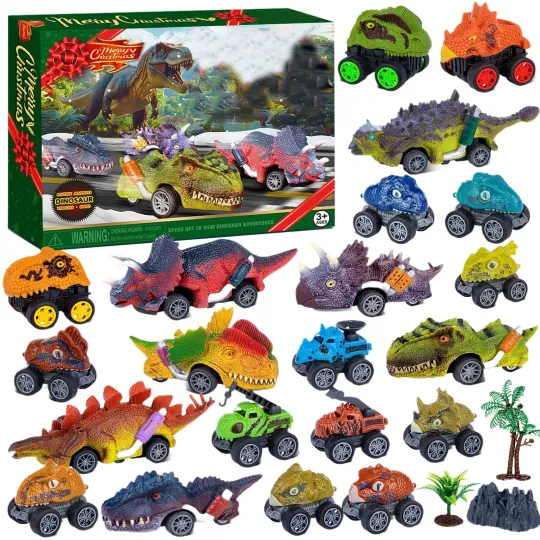 Discover 2025s Advent Calendar for Boys Kids, 24 Days Monster Truck Dinosaur Car