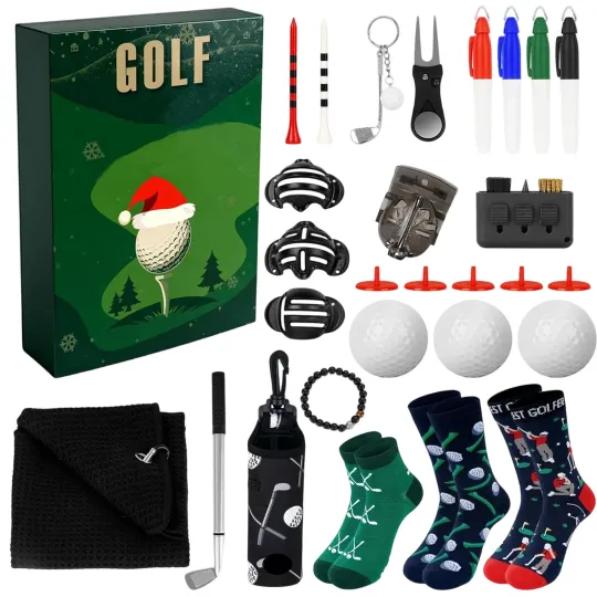 Discover Golf Advent Calendar 2025 for Men Teen Boy, 24-Day Christmas Count-Down Calendar