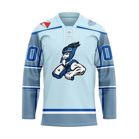 Discover Personalized Wichita Thunder Alternate Lace Hockey Shirt Men's Fan Gear Gift