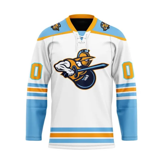 Discover Personalized Atlanta Gladiators White Lace Hockey Shirt Men's Fan Gear Gift