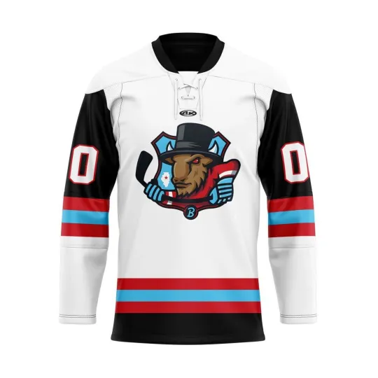 Personalized Bloomington Bison White Lace Hockey Shirt Men's Fan Gear Xmas Gift
