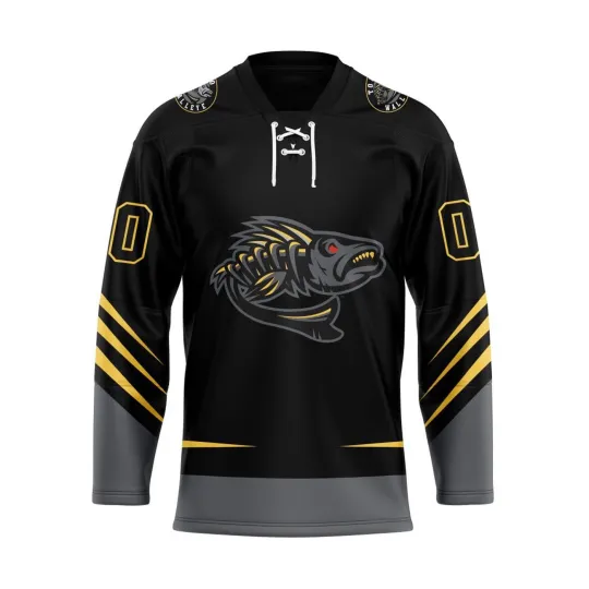 Discover Personalize Toledo Walleye BoneFish Design Lace Hockey Shirt Men's Fan Gear Gift