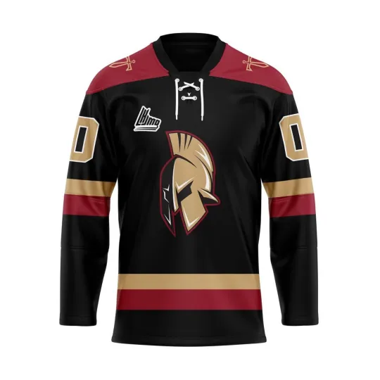 Discover Personalized Acadie-Bathurst Titan Black Lace Hockey Shirt Men's Fan Gear Gift