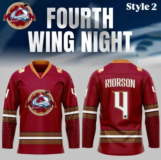 Discover Personalized Colorado Avalanche x Fourth Wing Night 2025 Special Hockey Shirt