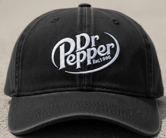Dr Pepper Embroidered Baseball Cap, Vintage Soda Lover Gift, Funny Embroidered Hat