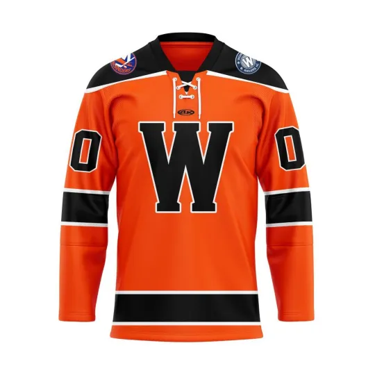 Discover Personalized Worcester Railers Orange Lace Hockey Shirt Men's Fan Gear Gift