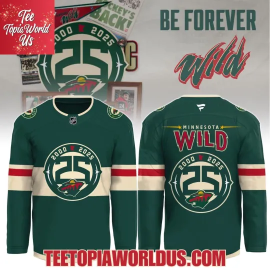 Discover Personalized Minnesota Wild 25th Anniversary Heritage Shirt Men's Fan Gear Gift