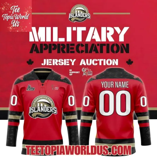Personalized Charlottetown Islanders Military Night Hockey Shirt Fan Gear 2025