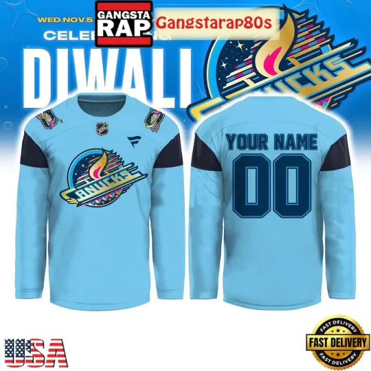 Discover Custom Vancouver Canucks Celebrating Diwali 2025 Hockey Shirt Men's Fan Gear