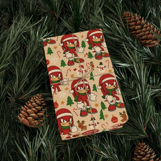 Discover Knuckles Christmas Wrapping Paper: Festive Sonic Style Gift Wrap