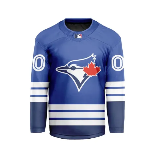 Discover Personalized Toronto Blue Jays Home Hockey Shirt Men's Fan Gear Christmas Gift