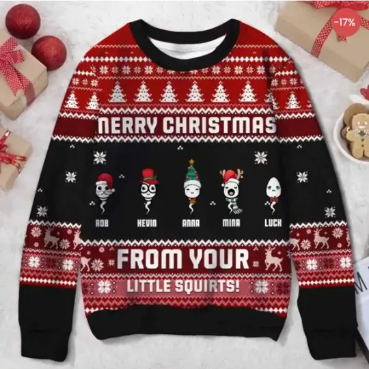 Discover Personalized Custom Dad Ugly Christmas Sweater