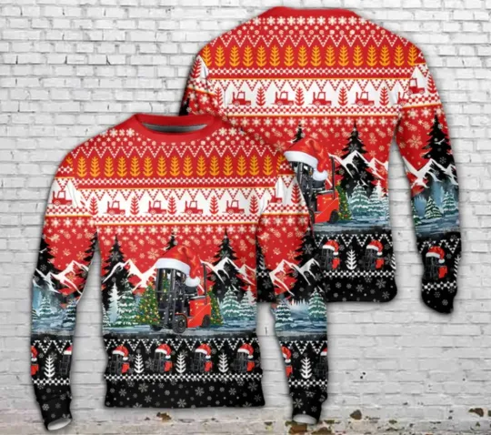 Discover Forklift Driver Ugly Christmas Sweater Festive Warehouse Holiday Jumper