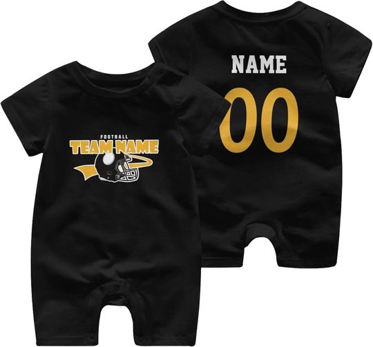 Discover Baby Clothes Pittsburgh BabyBodysuit Custom Baby Name and Number for Boy Girl Gifts
