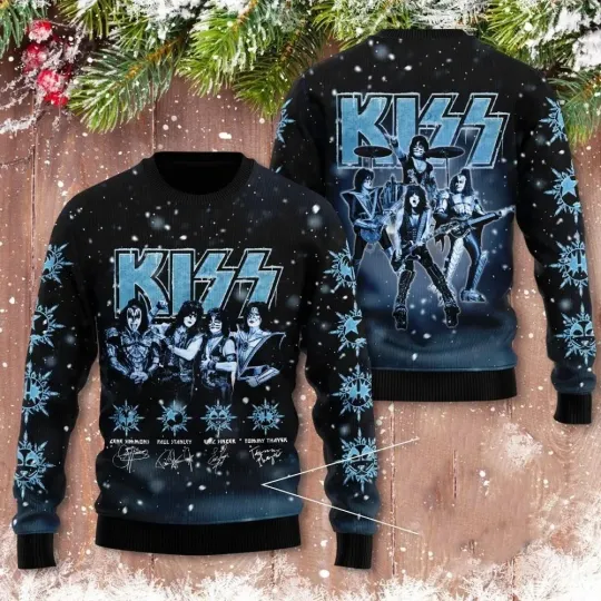 Discover KISSMAS Ugly Christmas 3D Sweatshirt Full Size Gift Friend