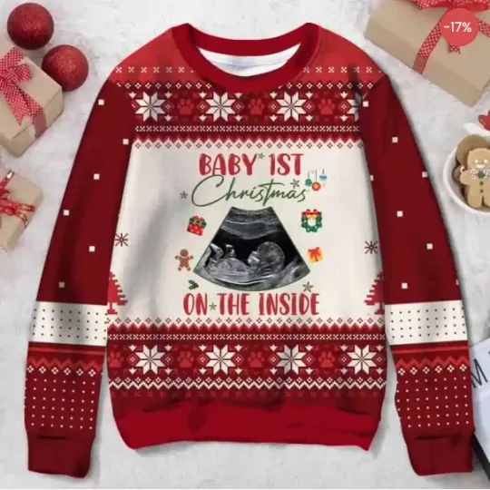 Discover Personalized Baby 1st Christmas On the Inside Ugly Sweater