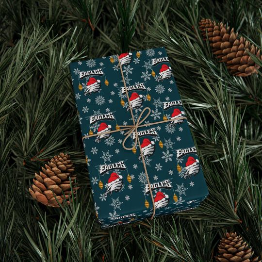 Discover Holiday Eagles Gift Wrap: Christmas Festive Wrapping Paper