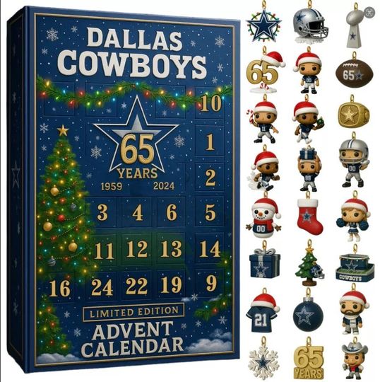 Dallas Cowboys 65th Anniversary 2D Acrylic Advent Calendar