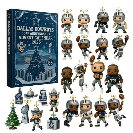 Dallas Cowboys 65th Anniversary Advent Calendar Christmas Countdown Calendars, Christmas Gift