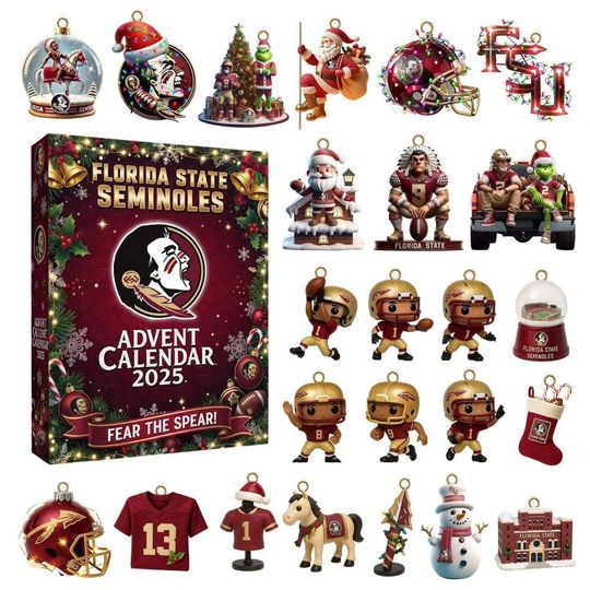 Florida State Seminoles Football 2025 Advent Calendar Christmas Countdown Calendars, Christmas Gift