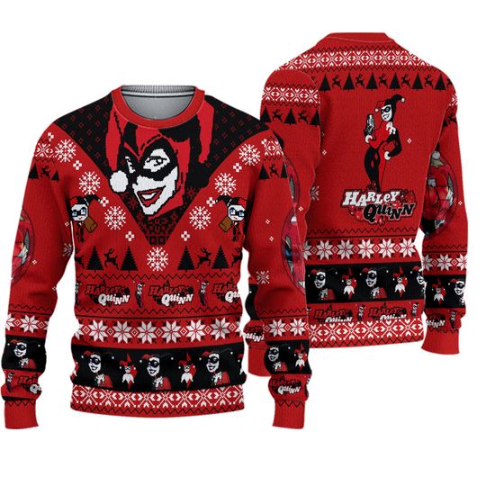Harley Quinn All Over Printed Ugly Christmas Sweater
