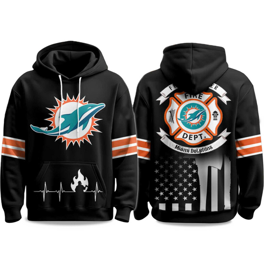 Discover 2025 Dolphins Firefighter Appreciation Day Hoodie