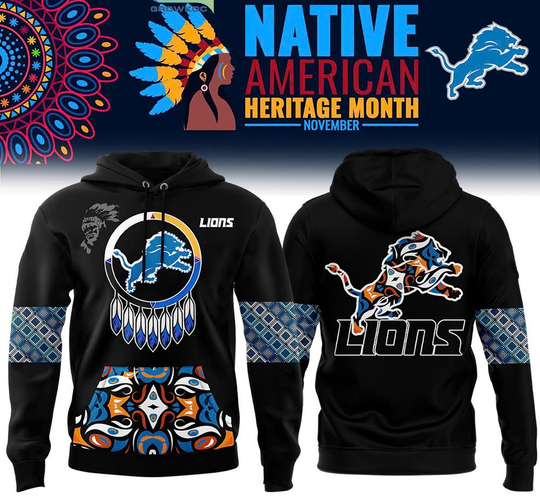 Detroit Lions November For 2024 Native American Heritage Month Hoodie