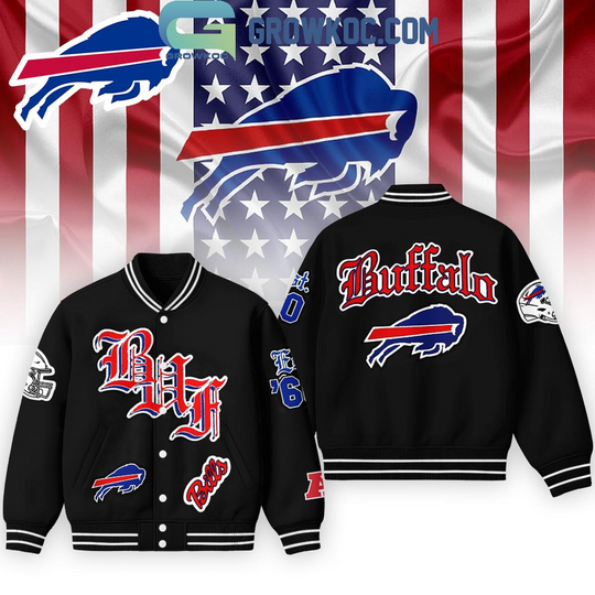 Buffalo Bills Vintage Cream Old English Baseball Jacket