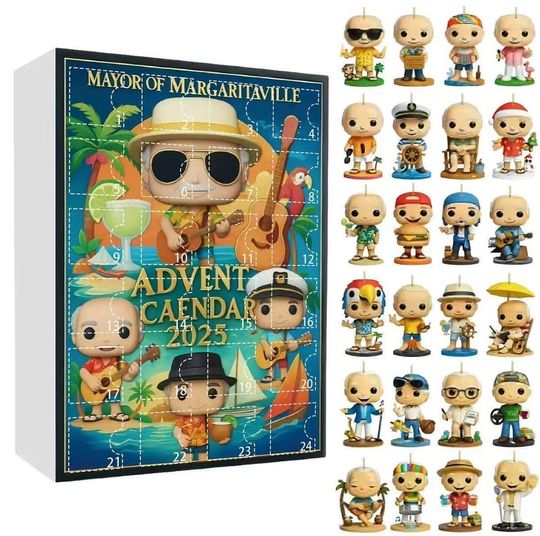 Jimmy Buffett 2D Acrylic Advent Calendar | Christmas Gift