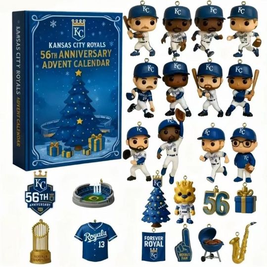 Kansas City Royals 56th Anniversary Advent Calendar Christmas Countdown Calendars, Christmas Gift