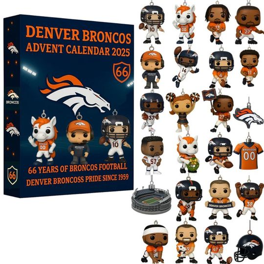 Denver Broncos Advent Calendar – 66 Years of Broncos Football Christmas Countdown Calendars, Christmas Gift