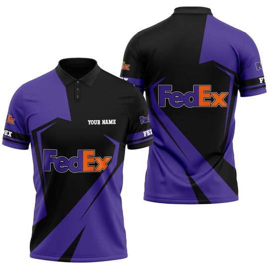 Personalized FedEx Polo Shirt, FedEx Ground 3D Printed Polo Shirt
