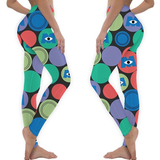 Monster's Inc. Pattern Leggings, Gift for Women, Funny Women Leggings, Comfortable Leggings