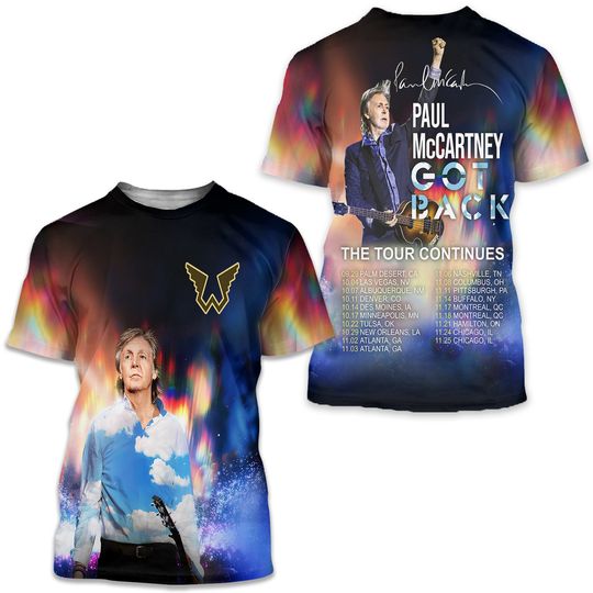 P mccartney The Tour Continues 2025 AOP 3D T-Shirt